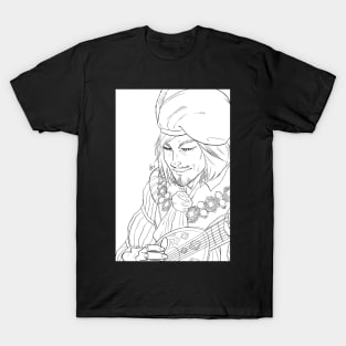 Dandelion in a Meadow - Lineart T-Shirt